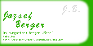jozsef berger business card